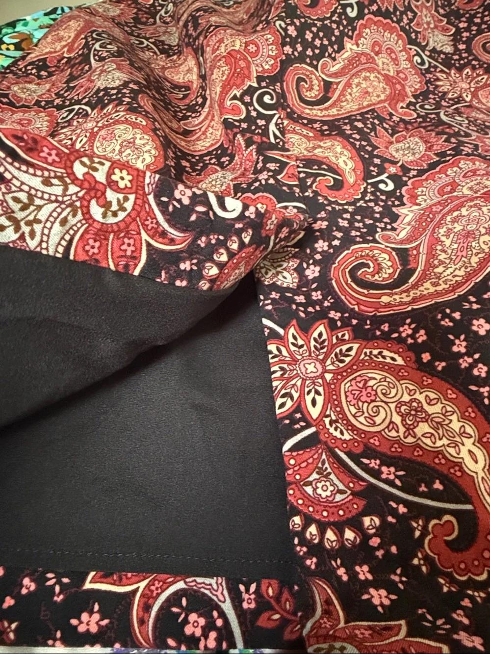 Talbots Paisley Cotton Blend Stretch Midi Pencil Skirt Size: 12 Length: 27”